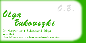 olga bukovszki business card